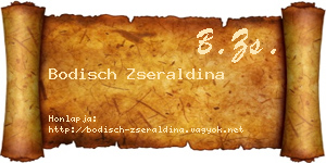 Bodisch Zseraldina névjegykártya